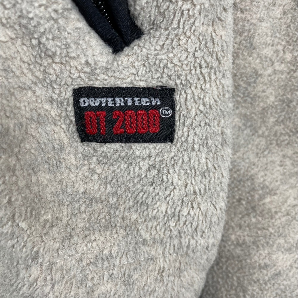 Outersport Outertech DT 2000 Fleece Pullover Mens Large 1/4 Zip Grey Jacket L - Picture 6 of 8